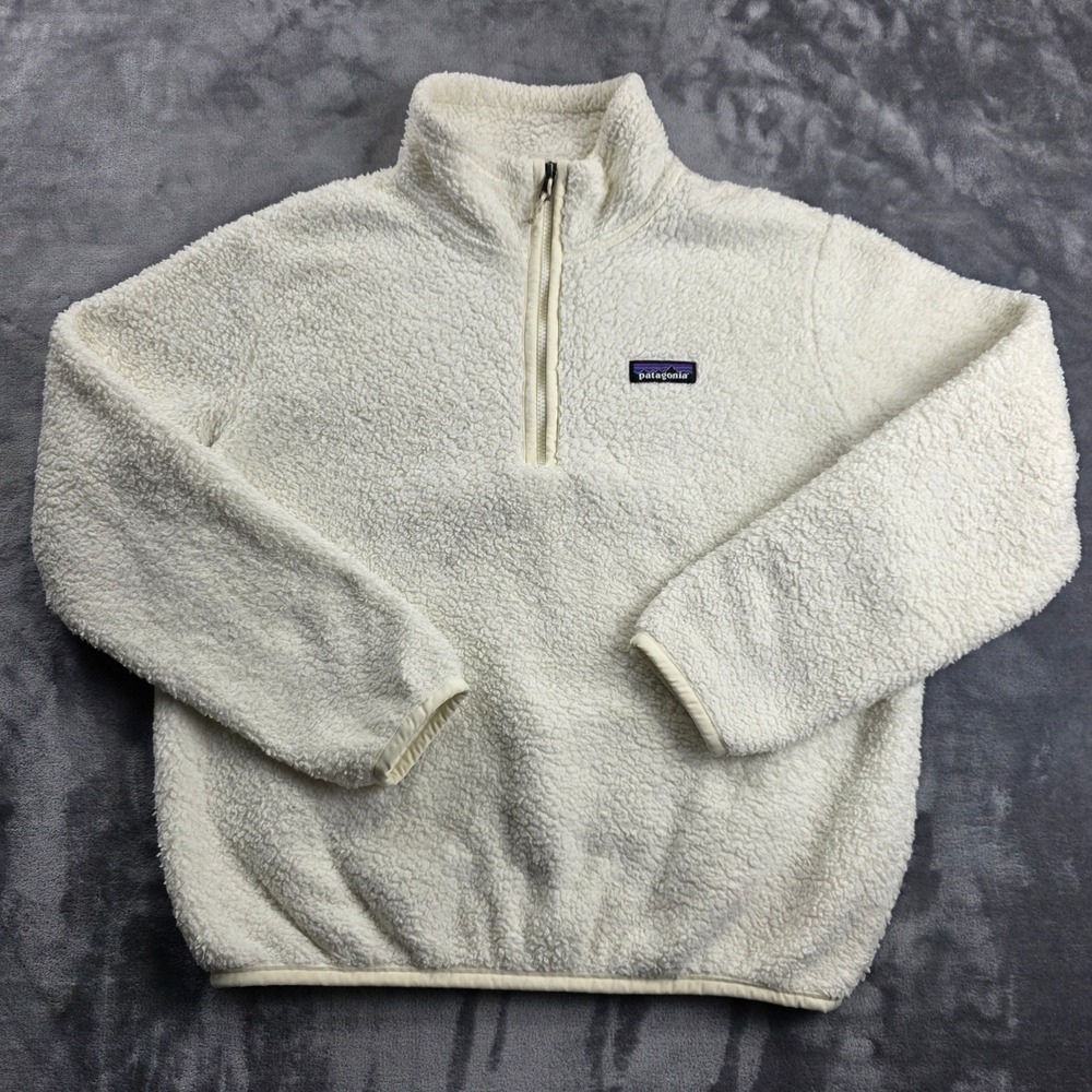 Patagonia Fleece Pullover Women S White Los Gatos Sherpa Quarter Zip